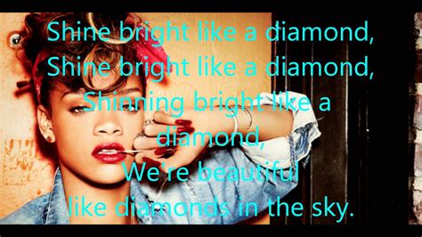 rihanna shine bright like diamond|shine like a diamond youtube.